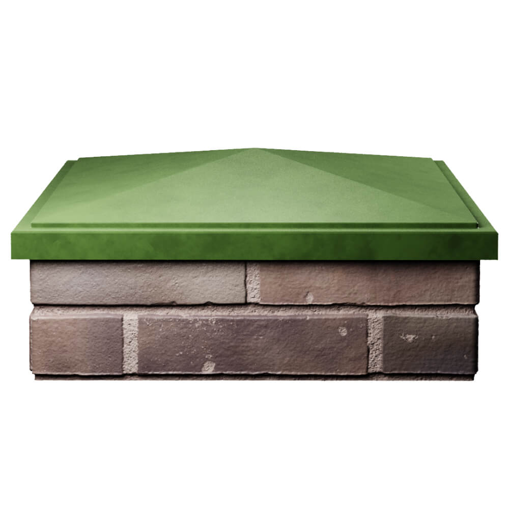 Колпак Zking БонаМоно Зеленый на столб 2х2 кирпича (515х515, 530х530мм) Мичуринск фото