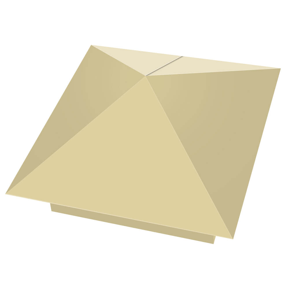 Колпак металлический 400х400мм RAL1014 Бежевый заборный Мичуринск фото