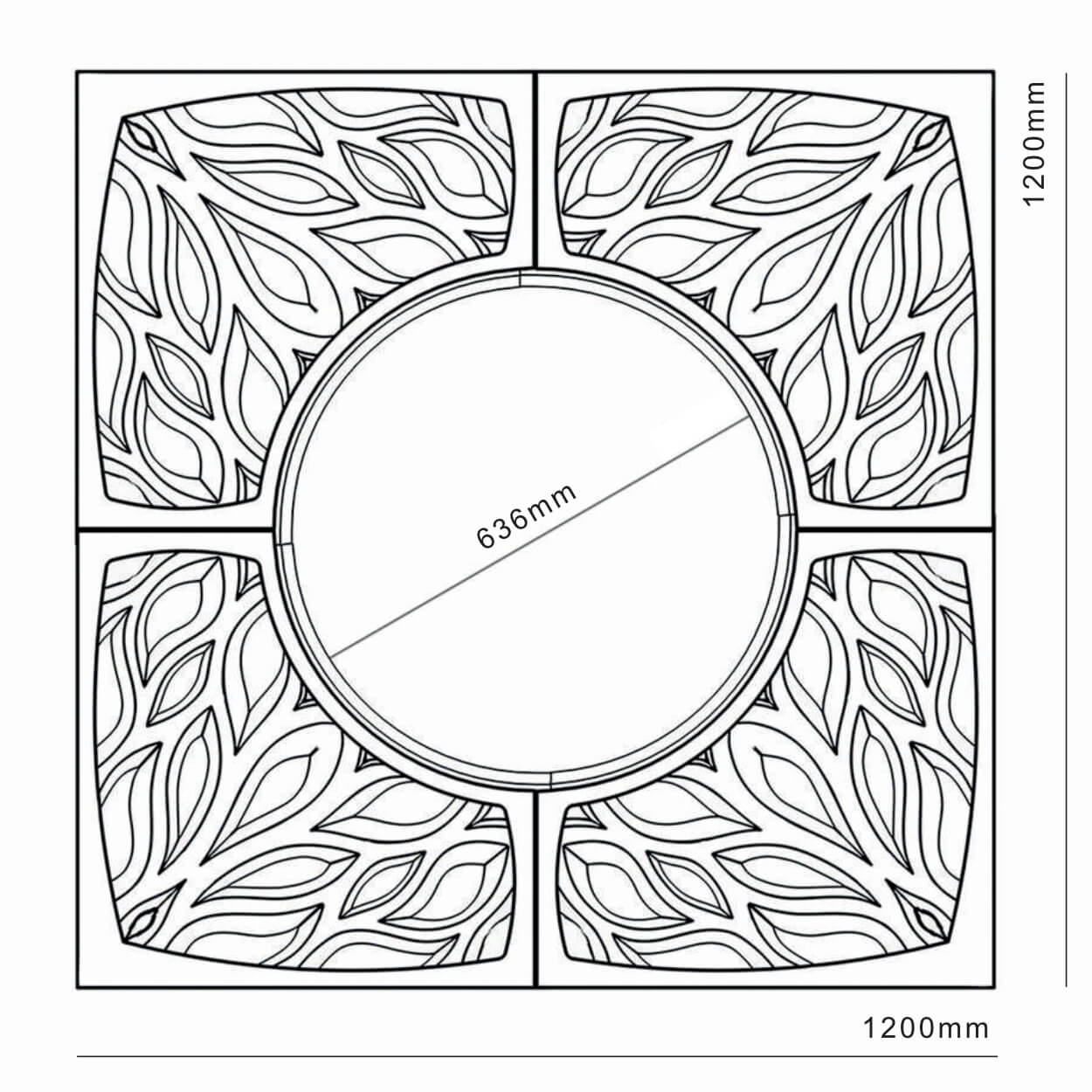 Приствольная решетка для дерева ZKING CRUST 1.2х1.2м Черная в Мичуринске фото
