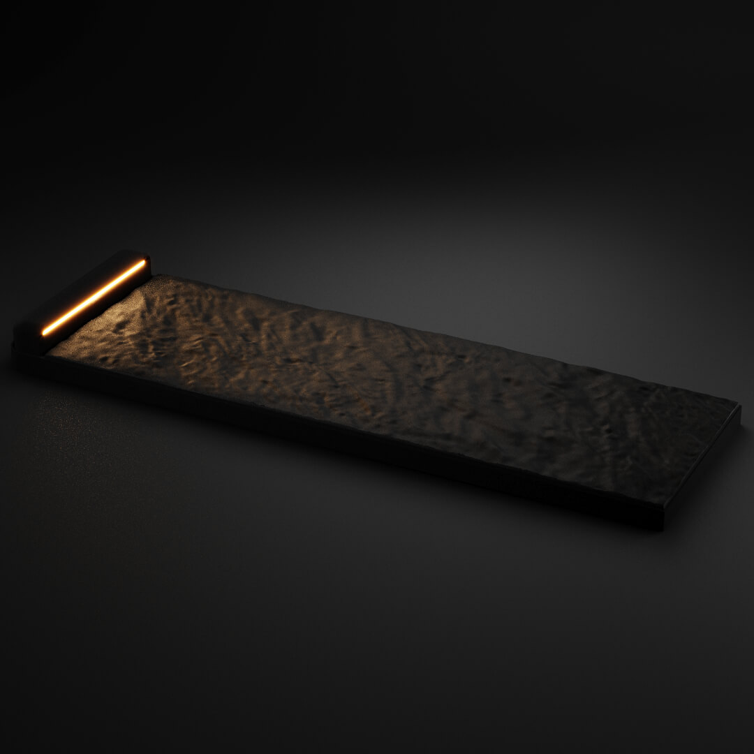 LED Светильник для шаговой плиты STONE Черный Сланец 330х75х98мм в Мичуринске фото