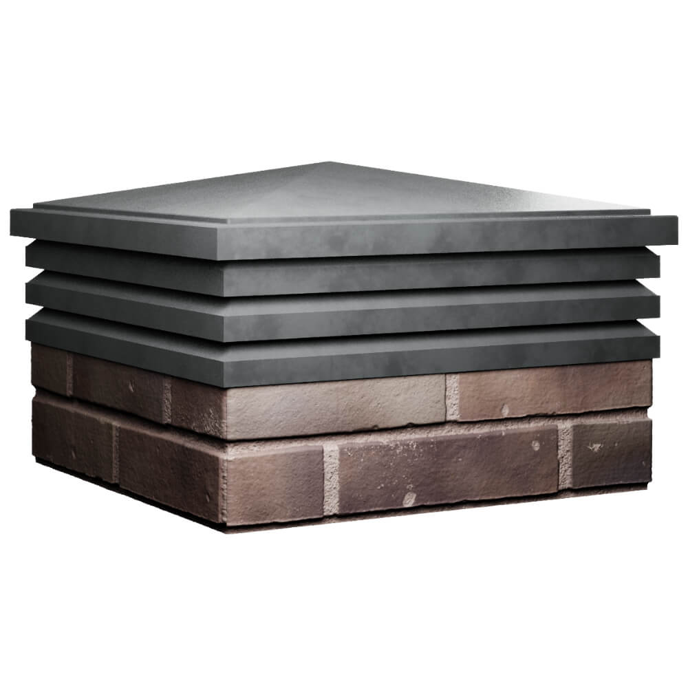 Колпак Zking Бона ХайТек Серый на столб 2х2 кирпича (513х513мм) в Мичуринске фото