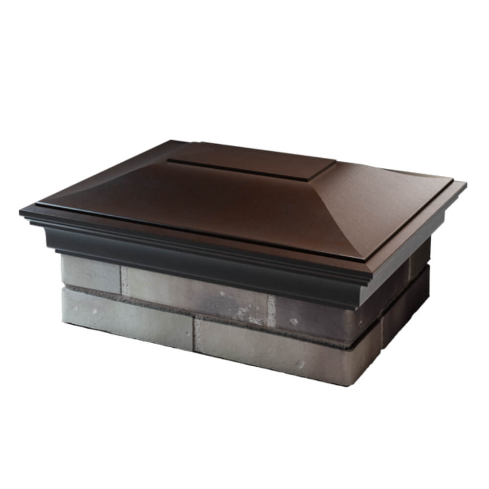 Колпак Zking Монблан Коричневый на столб 2х1.5 кирпича (515х385мм) в Мичуринске фото