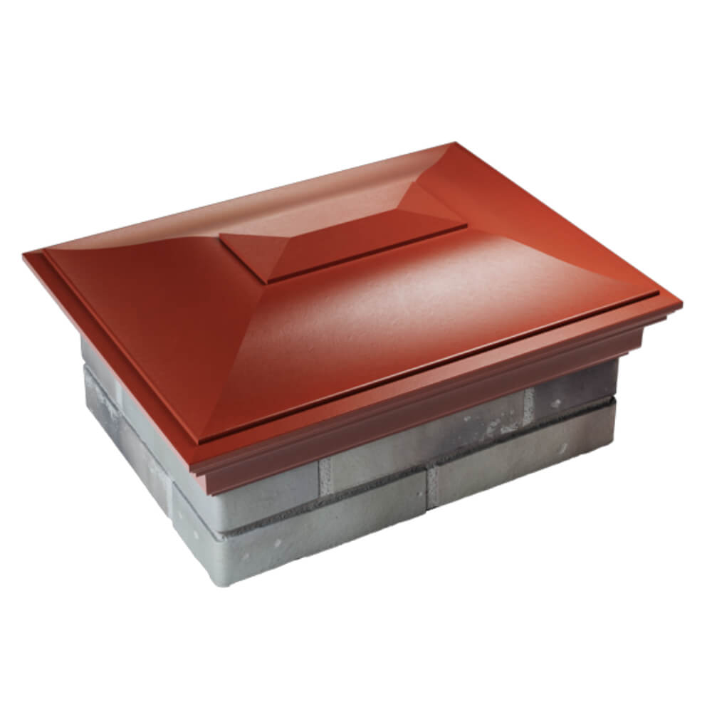 Колпак Zking Монблан Красный на столб 2х1.5 кирпича (515х385мм) Мичуринск фото