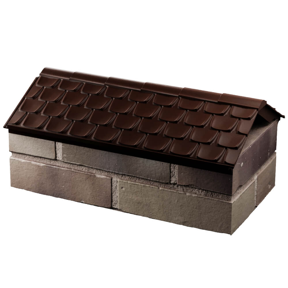 Парапет Zking Эльбрус Коричневый с посадкой на 1 кирпич (255мм) в Мичуринске фото