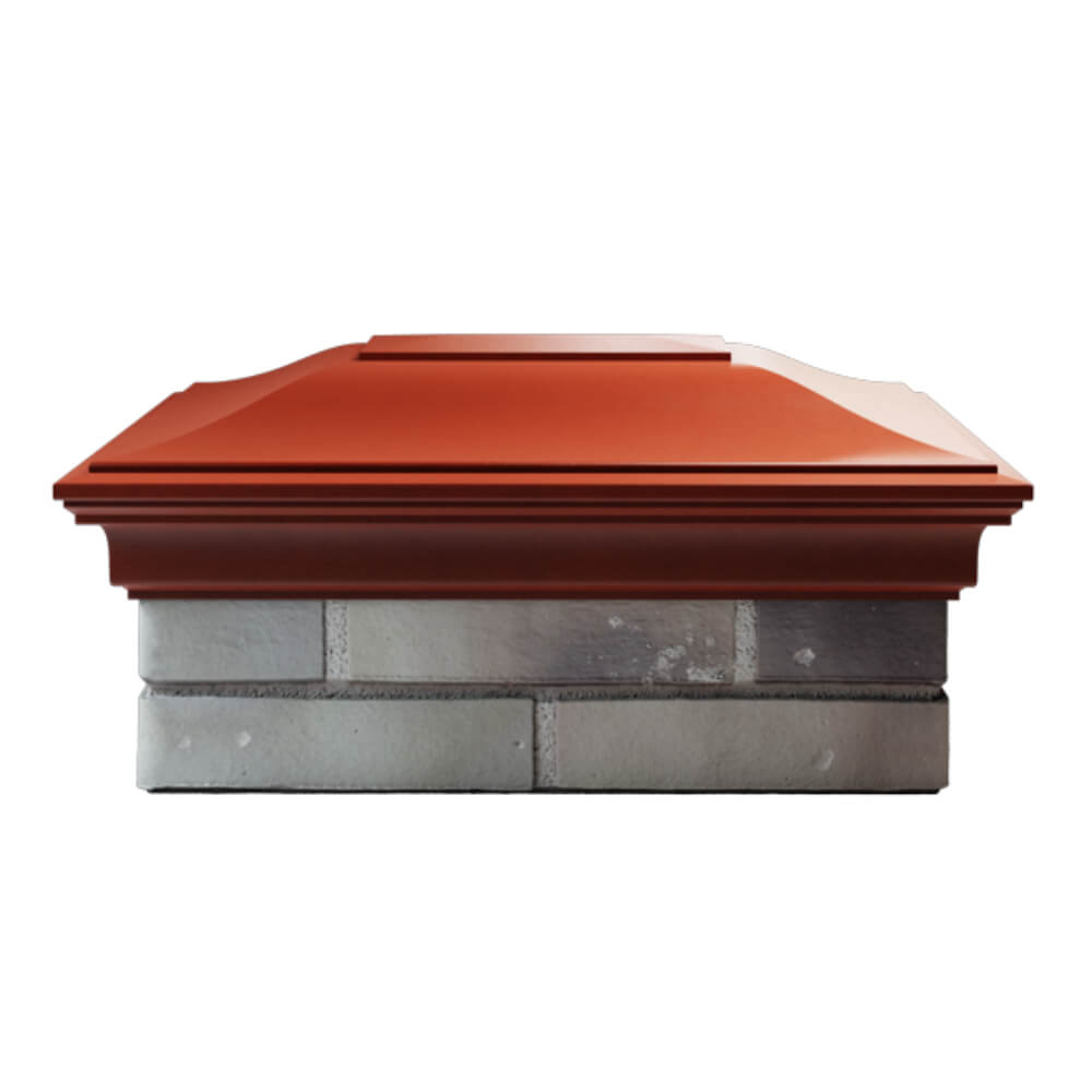 Колпак Zking Монблан Красный на столб 2х1.5 кирпича (515х385мм) в Мичуринске фото