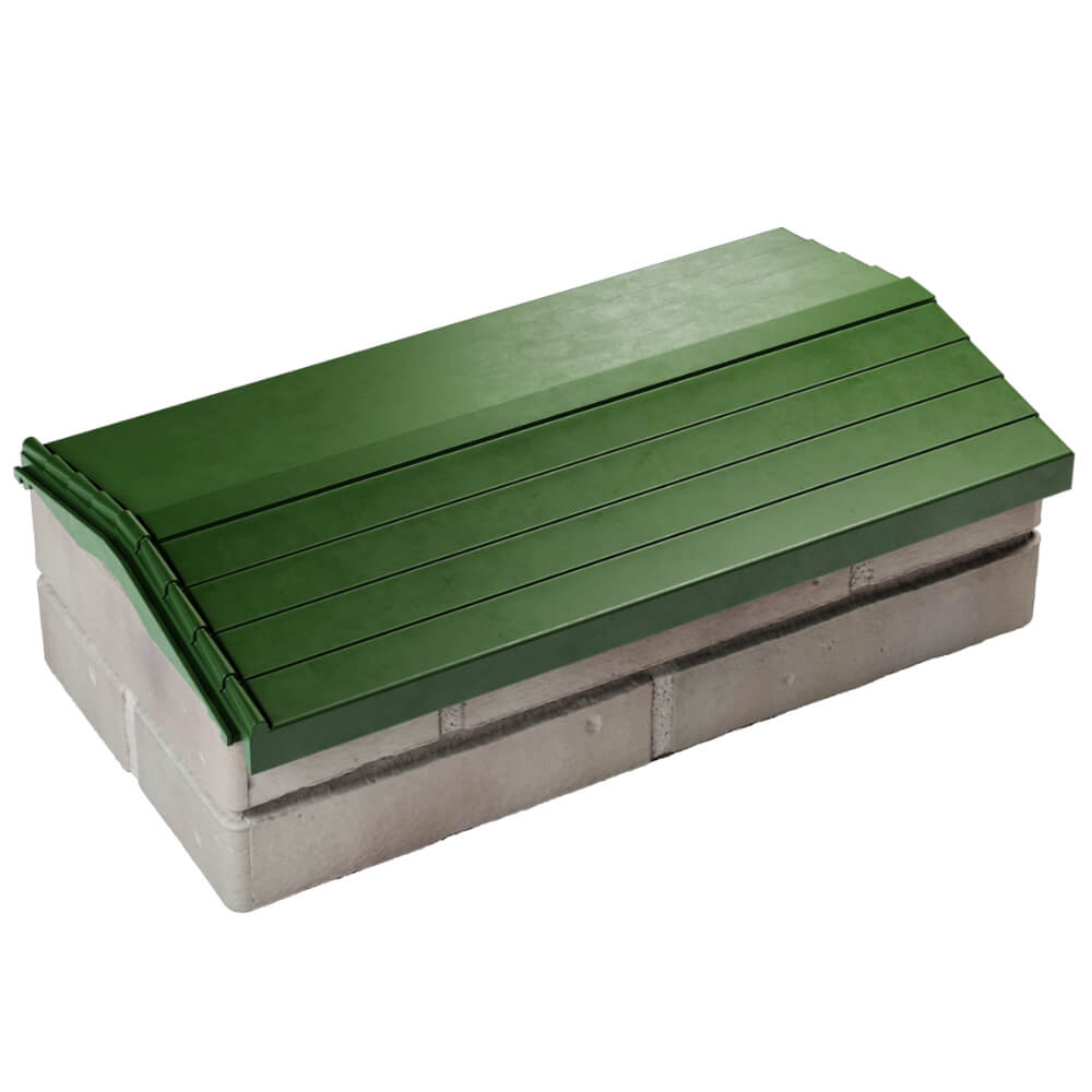 Парапет Zking Бона ХайТек Зеленый с посадкой на 1 кирпич (200/225/255мм) в Мичуринске фото