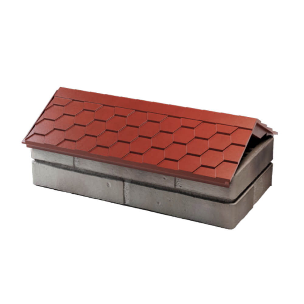 Парапет Zking Эверест Красный с посадкой на 1 кирпич (200/225/255мм) в Мичуринске фото