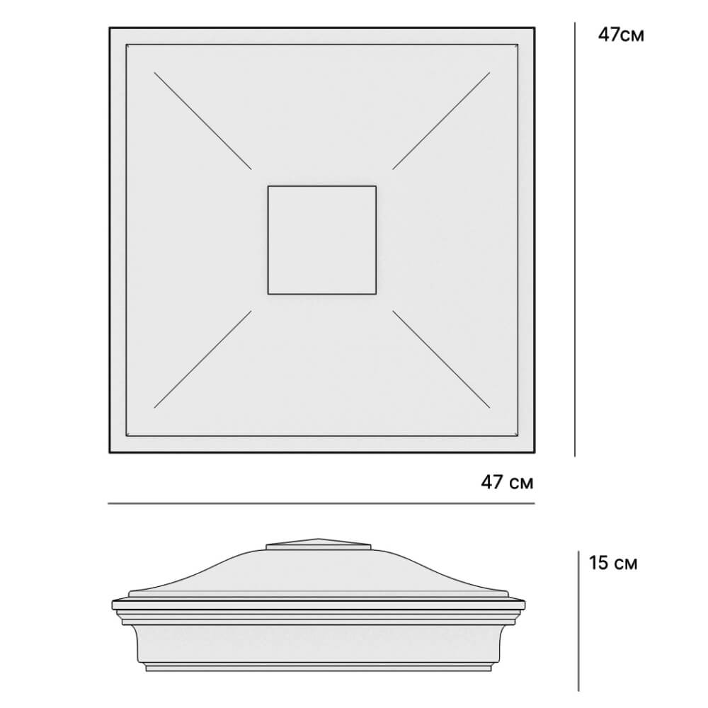 Колпак Zking Монблан Коричневый на столб 1.5х1.5 кирпича (385х385мм) в Мичуринске фото