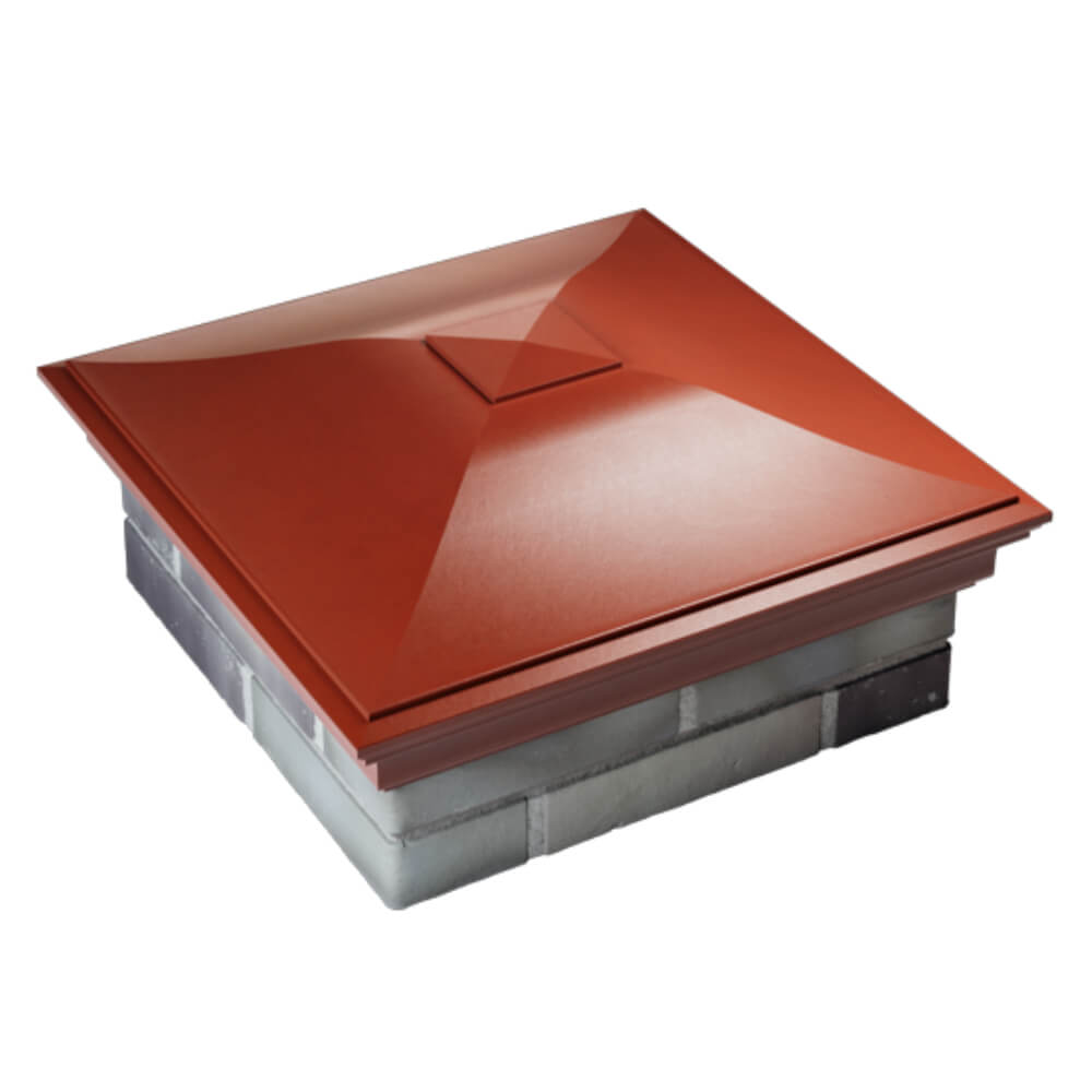 Колпак Zking Монблан Красный на столб 2х2 кирпича (515х515мм) Мичуринск фото