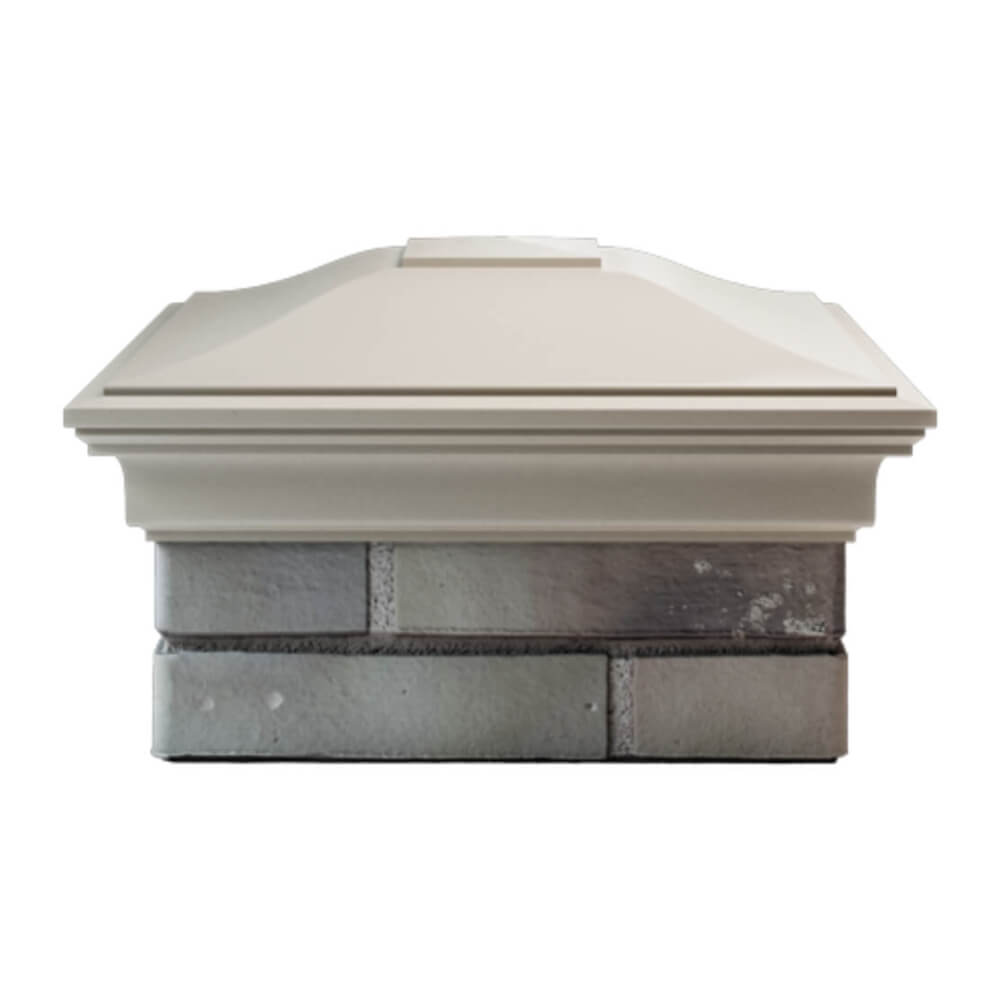 Колпак Zking Монблан Бежевый на столб 1.5х1.5 еврокирпича 0.7НФ (355х355мм) Мичуринск фото