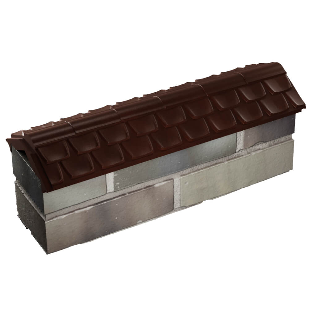 Парапет Zking Эльбрус Коричневый с посадкой на 0.5 кирпича (130мм) в Мичуринске фото