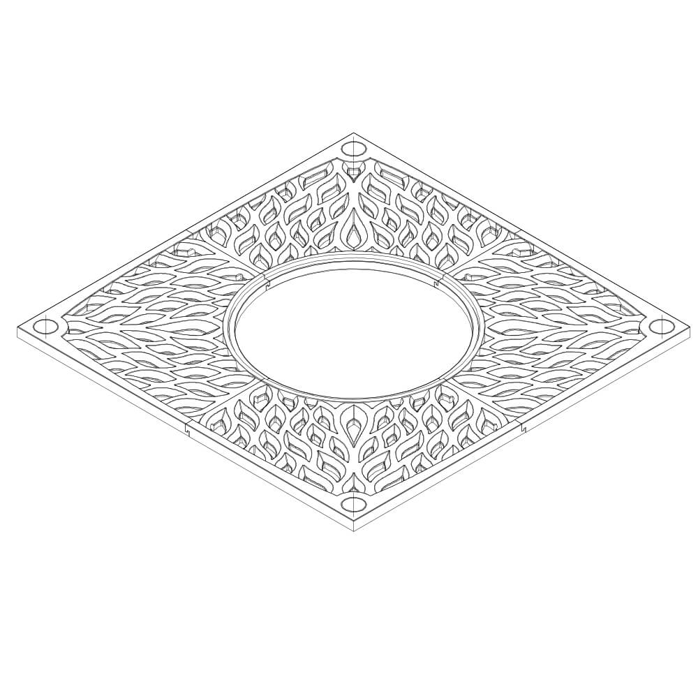 Приствольная решетка для дерева ZKING CRUST 2х2м Черная в Мичуринске фото