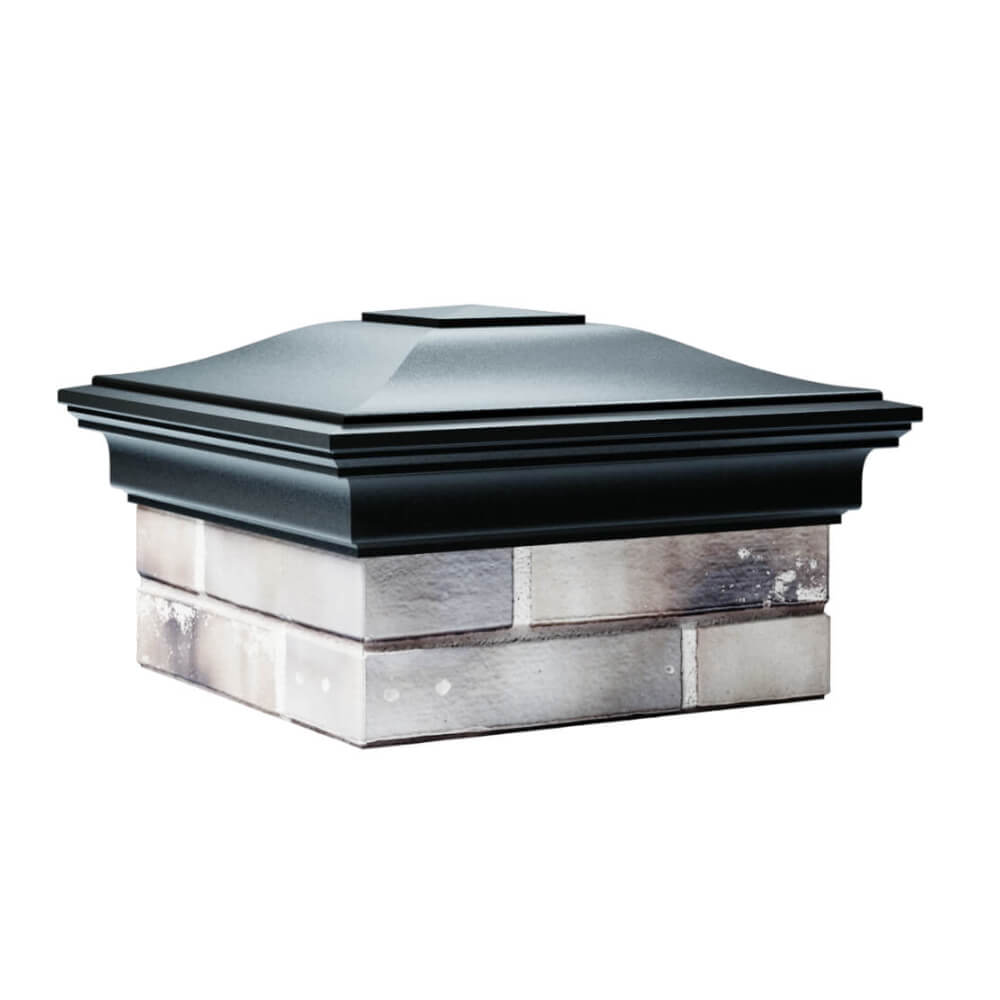 Колпак Zking Монблан Черный на столб 1.5х1.5 еврокирпича 0.7НФ (355х355мм) в Мичуринске фото