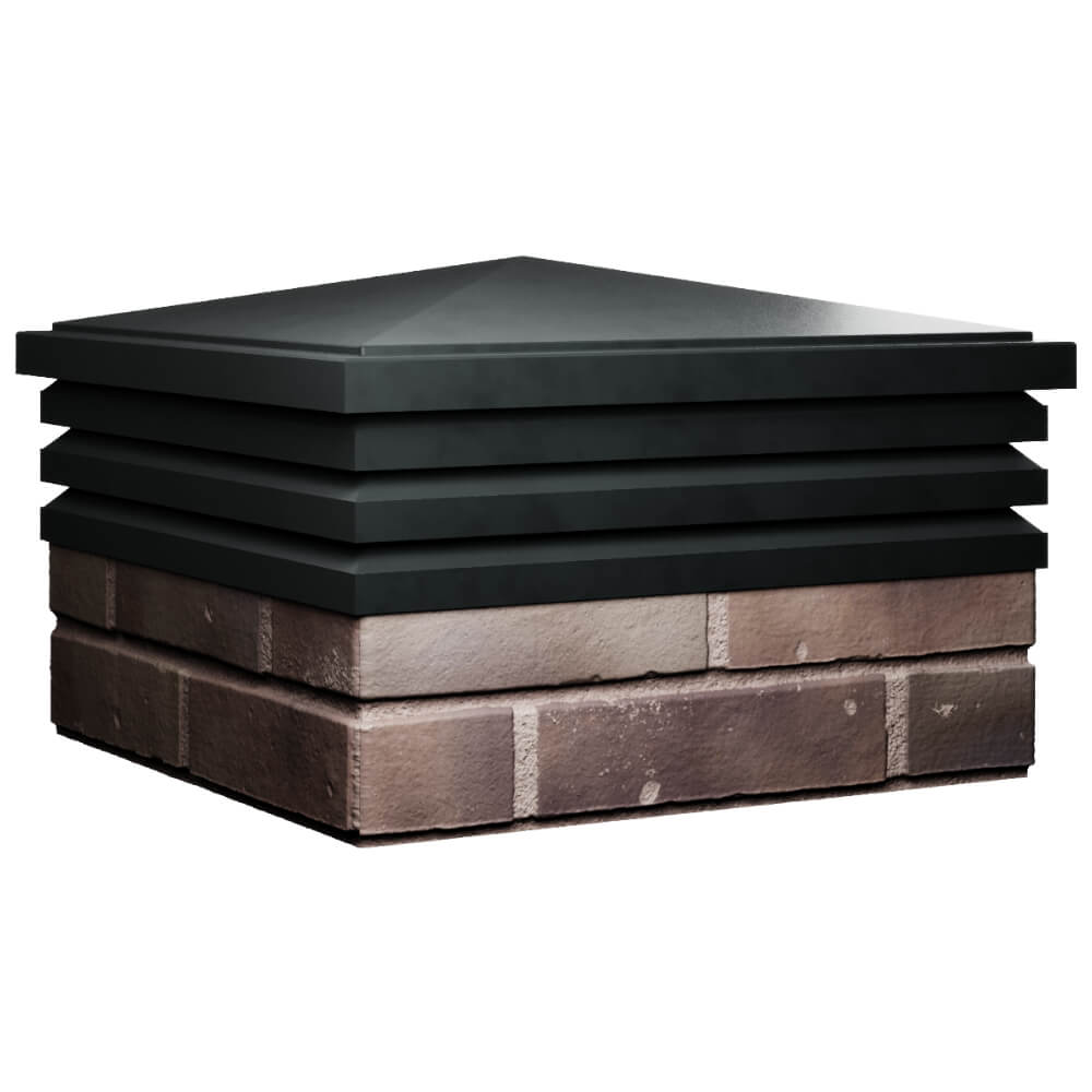 Колпак Zking Бона ХайТек Черный на столб 2х2 кирпича (513х513мм) в Мичуринске фото