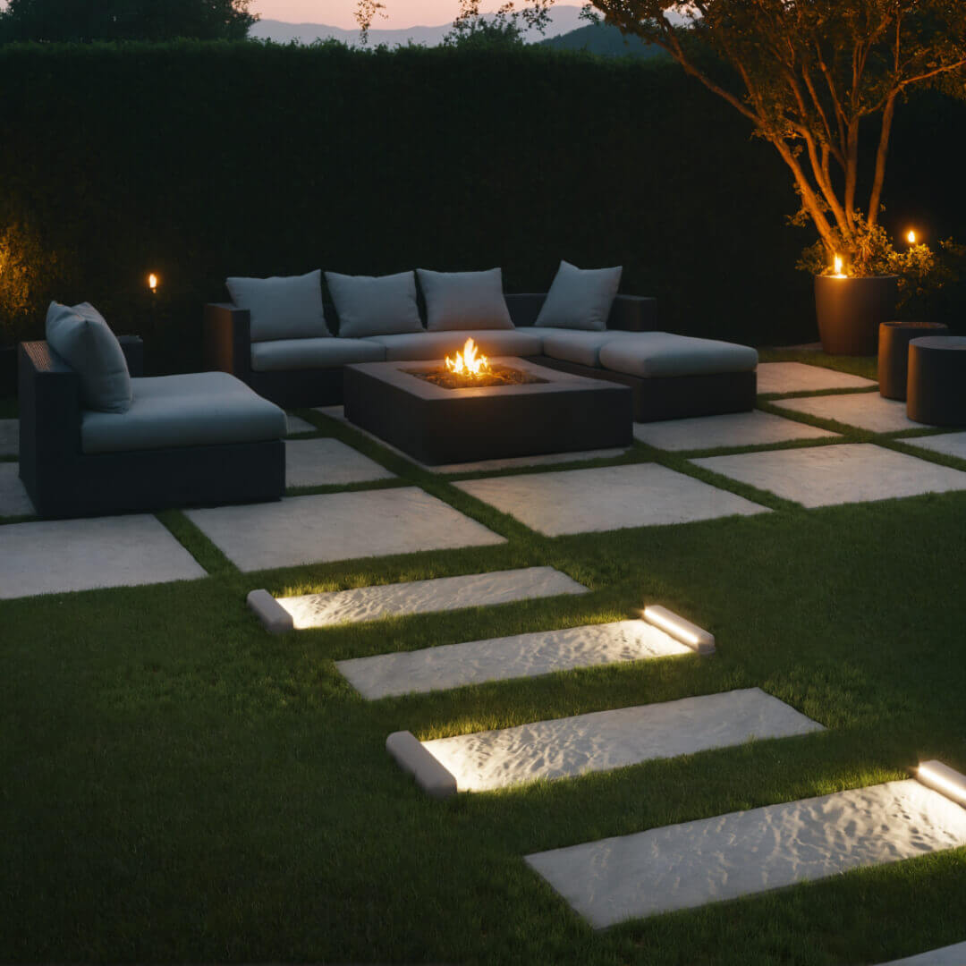 LED Светильник для шаговой плиты STONE Светлая Галька 330х75х98мм в Мичуринске фото