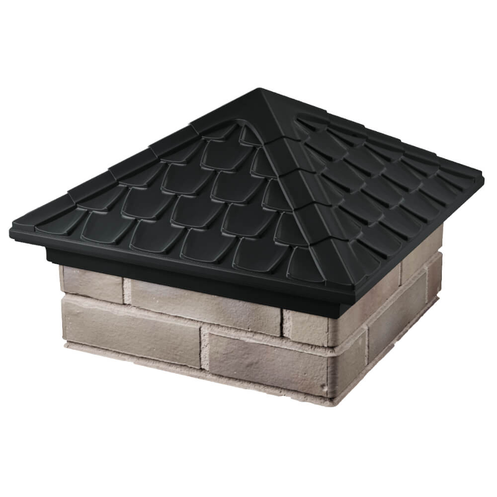 Колпак Zking Эльбрус Черный на столб 1.5х1.5 кирпича (385х385мм) в Мичуринске фото