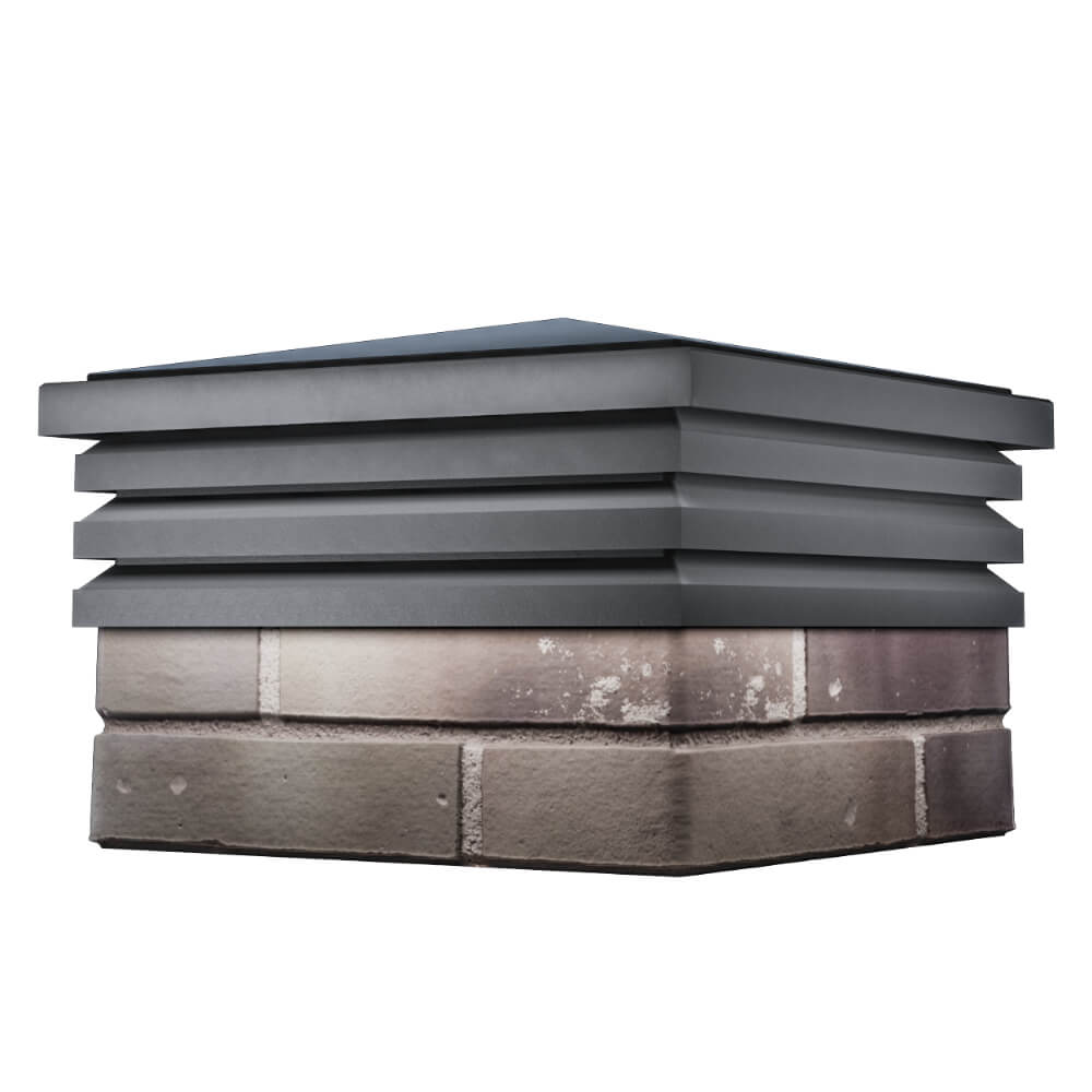 Колпак Zking Бона ХайТек Серый на столб 1.5х1.5 кирпича (385х385мм) в Мичуринске фото