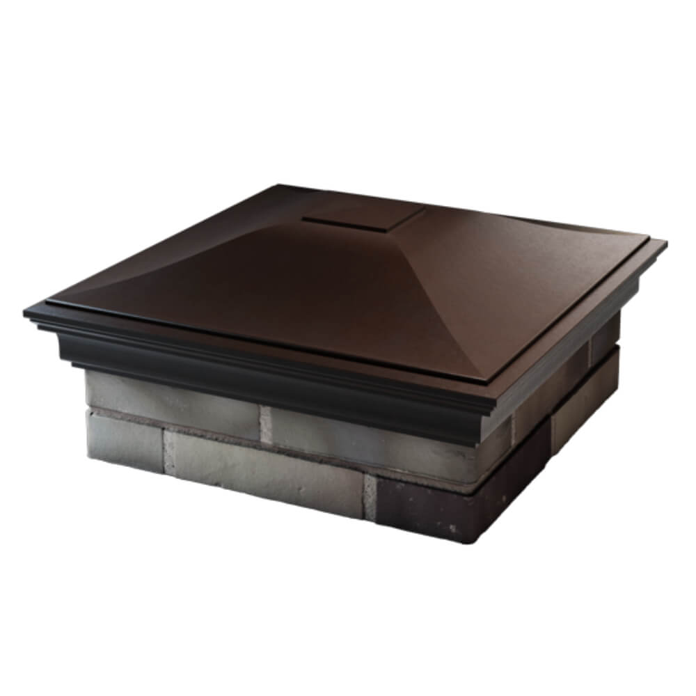 Колпак Zking Монблан Коричневый на столб 2х2 кирпича (515х515мм) в Мичуринске фото