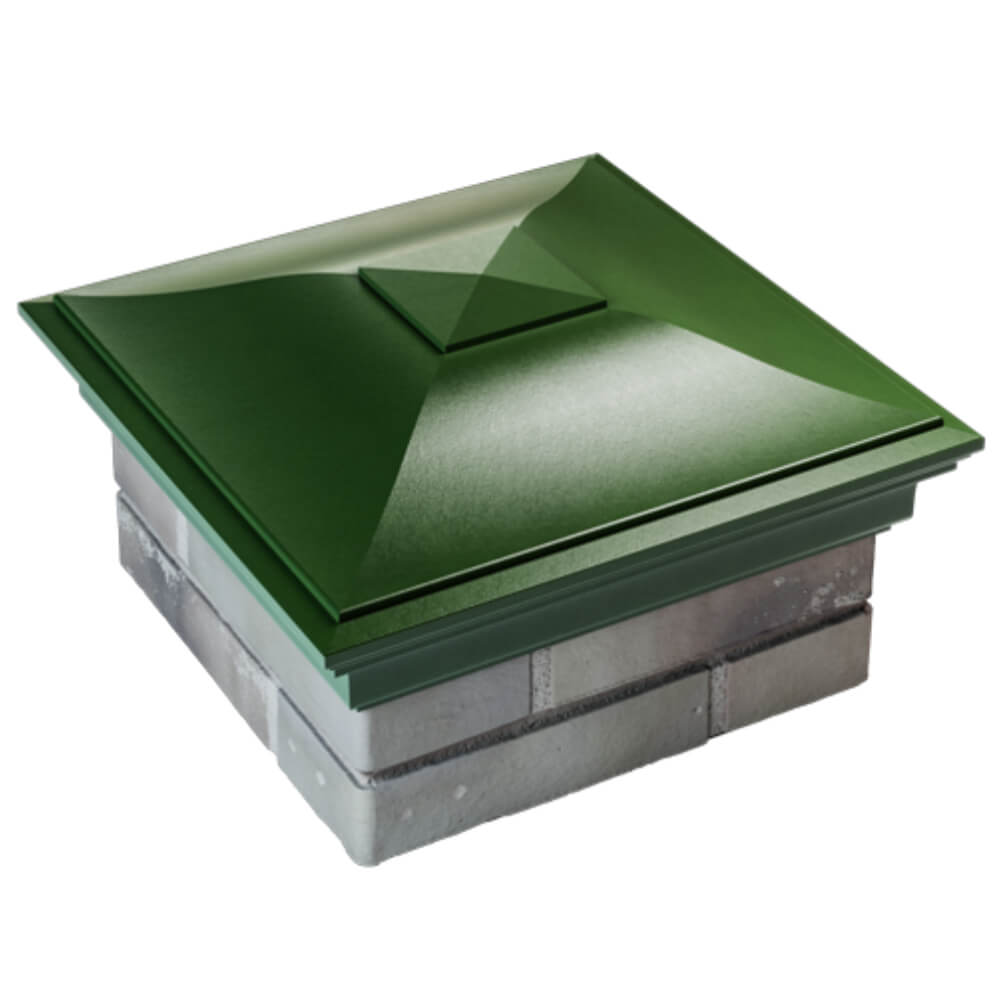 Колпак Zking Монблан Зеленый на столб 1.5х1.5 кирпича (385х385мм) в Мичуринске фото