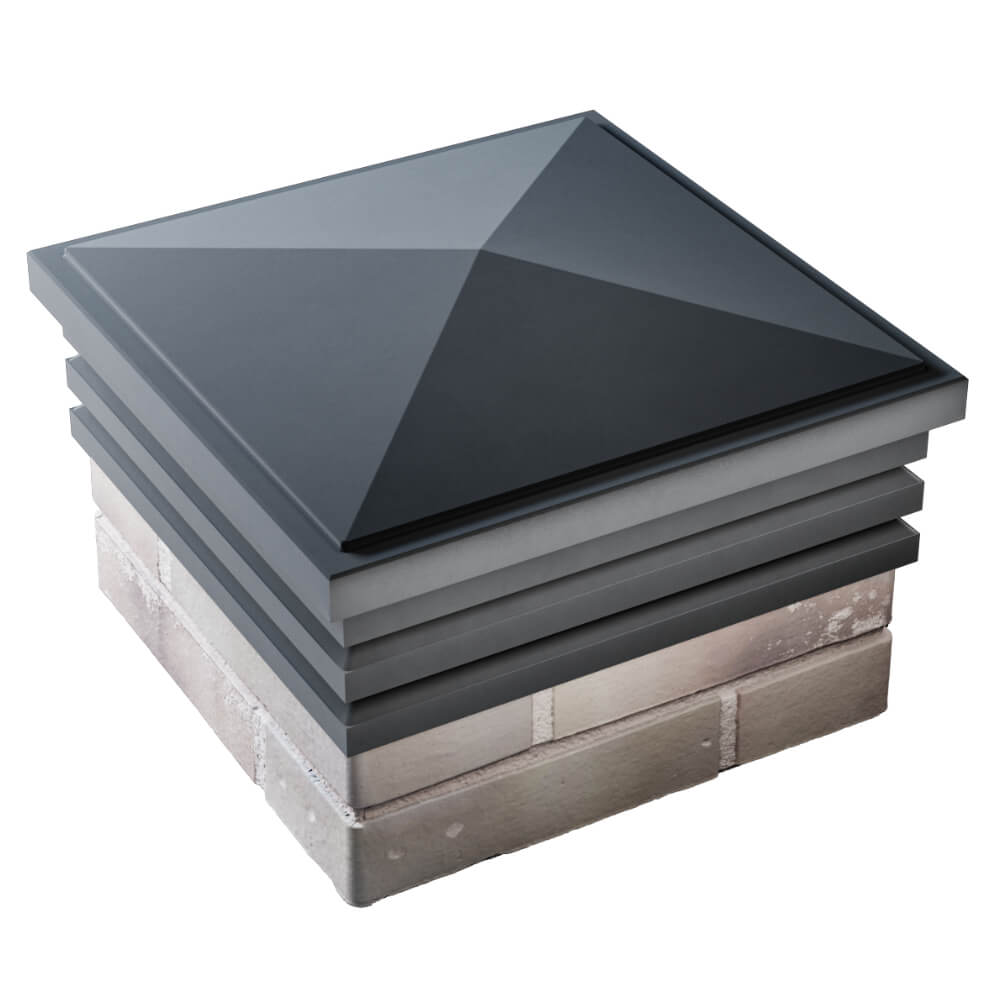 Колпак Zking Бона ХайТек Серый на столб 1.5х1.5 кирпича (385х385мм) в Мичуринске фото