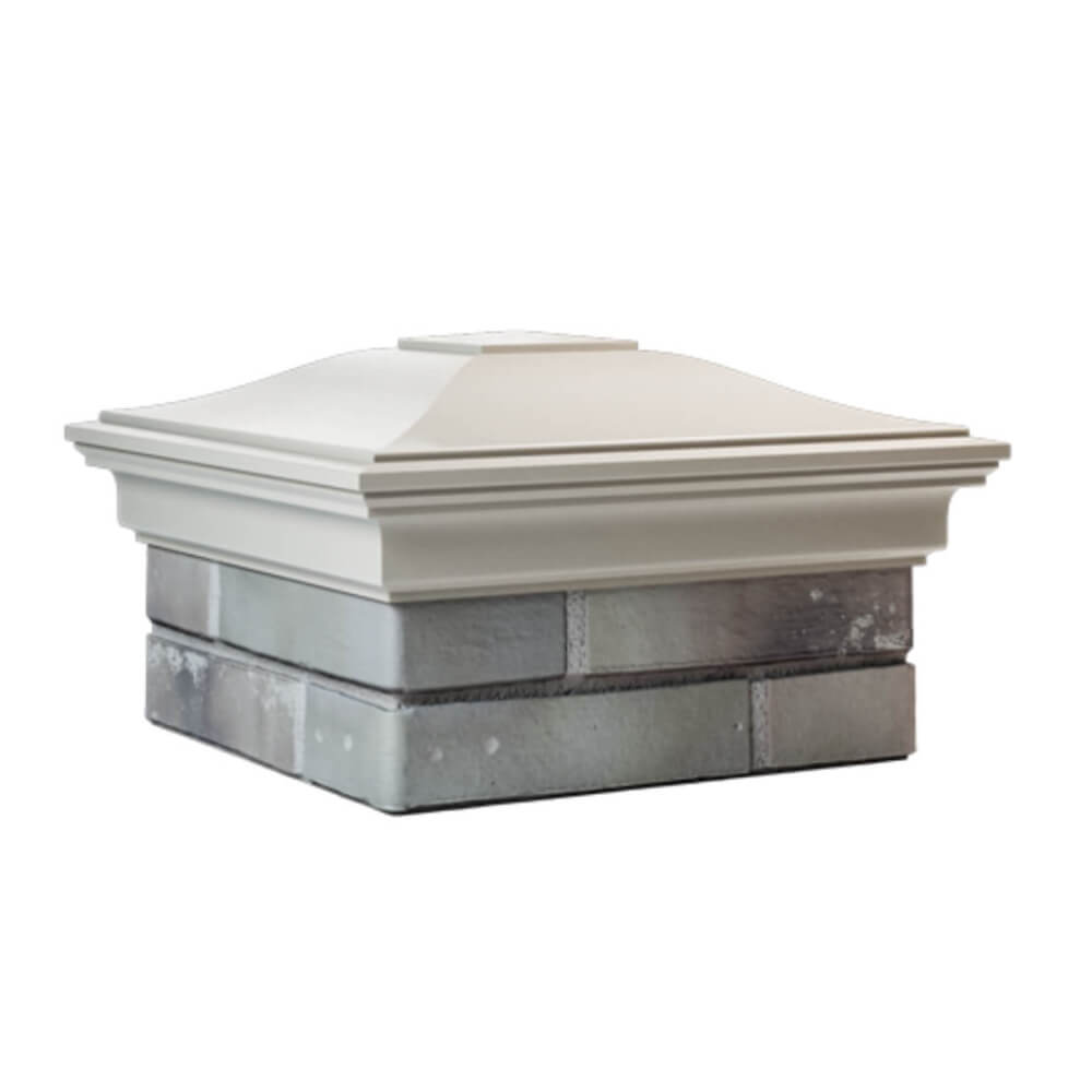 Колпак Zking Монблан Бежевый на столб 1.5х1.5 еврокирпича 0.7НФ (355х355мм) в Мичуринске фото