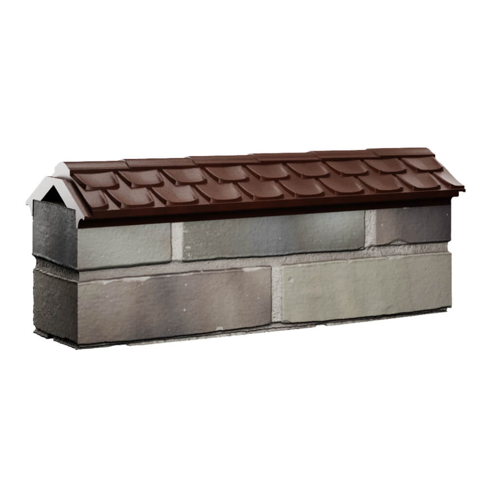 Парапет Zking Эльбрус Коричневый с посадкой на 0.5 кирпича (130мм) Мичуринск фото