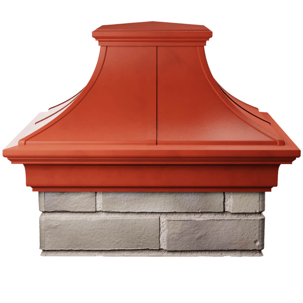 Колпак Zking Монблан Премиум Красный на столб 1.5х1.5 кирпича (385х385мм) Мичуринск фото