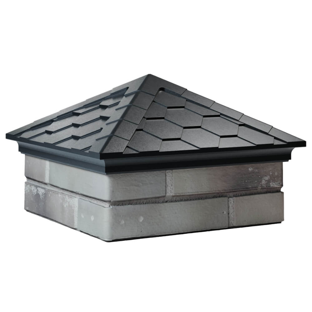 Колпак Zking Эверест Черный на столб 1.5х1.5 кирпича (390х390мм) в Мичуринске фото