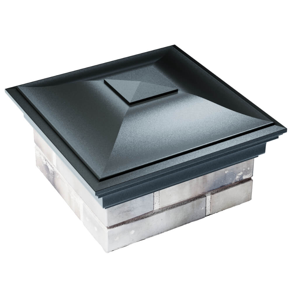 Колпак Zking Монблан Черный на столб 1.5х1.5 кирпича (385х385мм) в Мичуринске фото