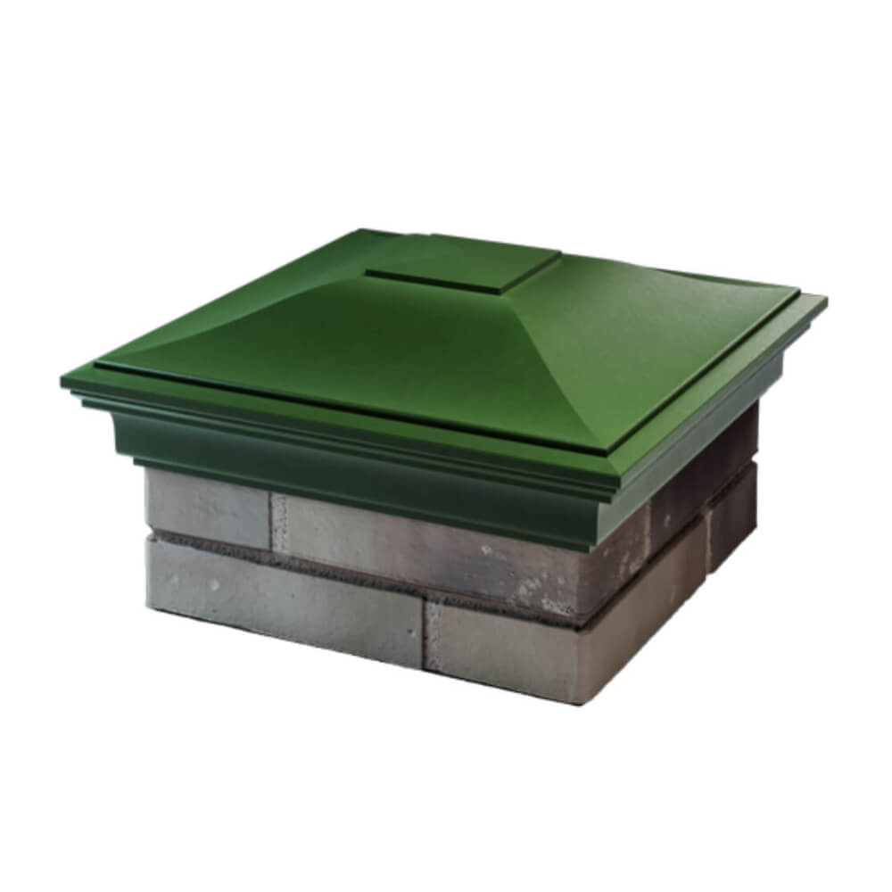 Колпак Zking Монблан Зеленый на столб 1.5х1.5 еврокирпича 0.7НФ (355х355мм) в Мичуринске фото