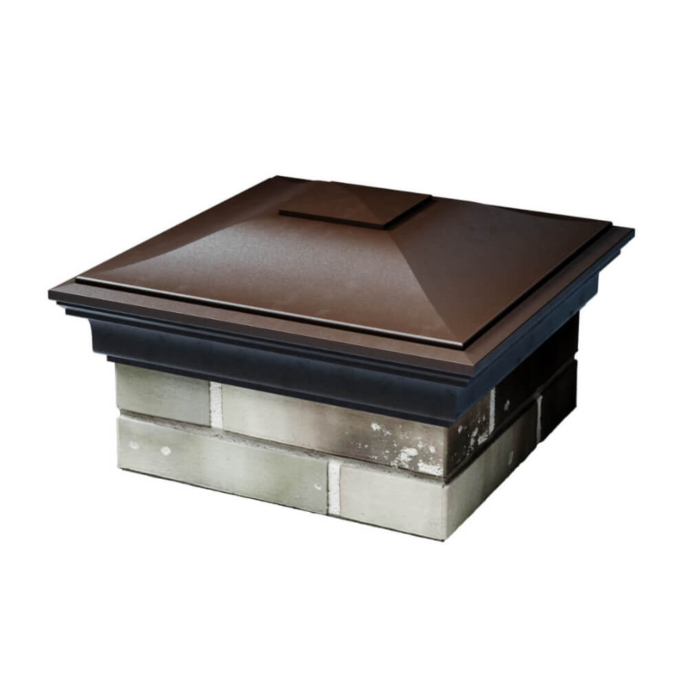 Колпак Zking Монблан Коричневый на столб 1.5х1.5 еврокирпича 0.7НФ (355х355мм) в Мичуринске фото