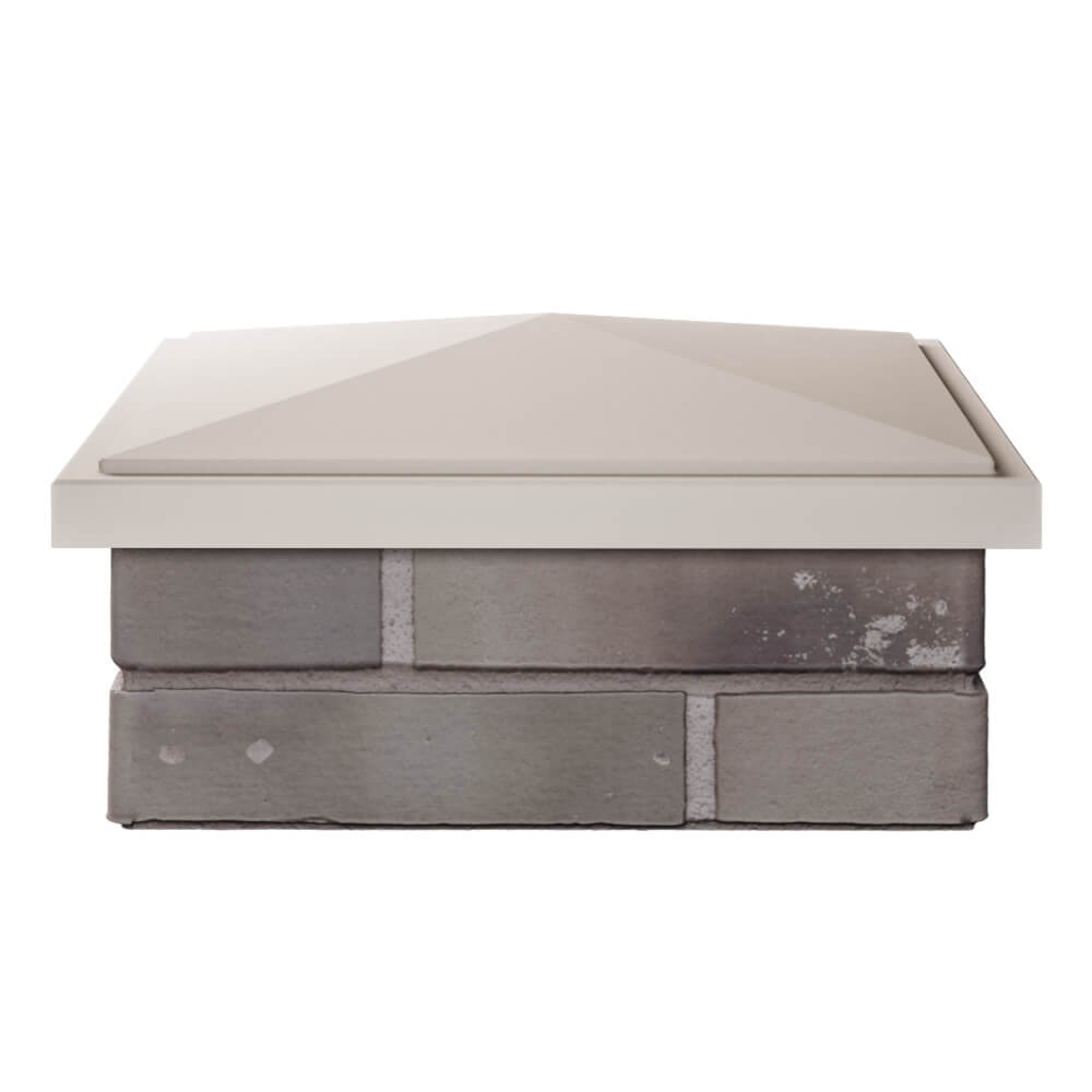 Колпак Zking БонаМоно Бежевый на столб 1.5х1.5 кирпича (385х385, 400х400мм) Мичуринск фото