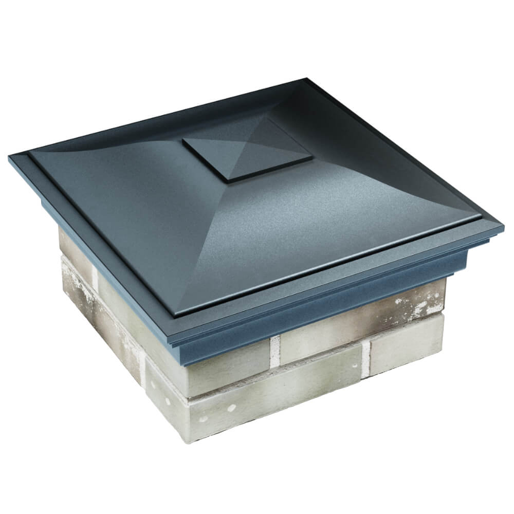 Колпак Zking Монблан Серый на столб 1.5х1.5 кирпича (385х385мм) в Мичуринске фото