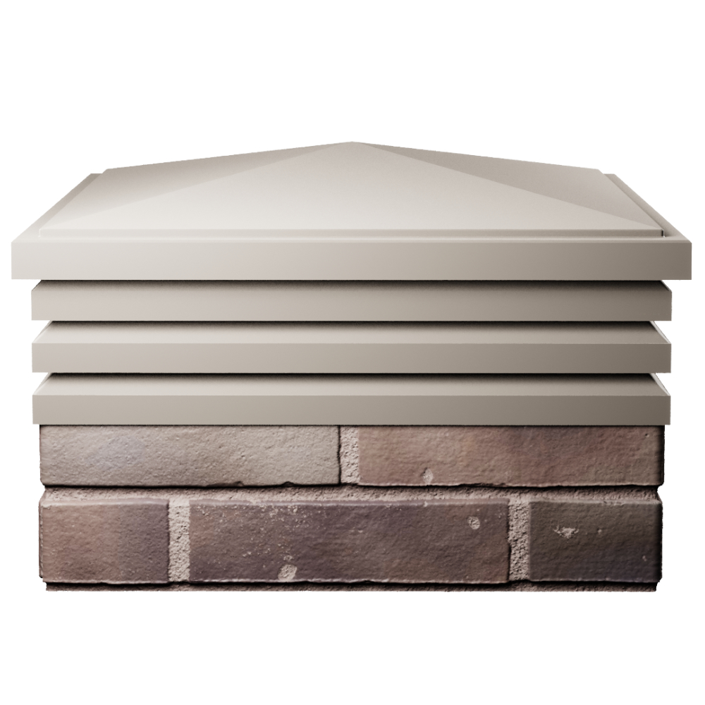 Колпак Zking Бона ХайТек Бежевый на столб 2х2 кирпича (513х513мм) Мичуринск фото