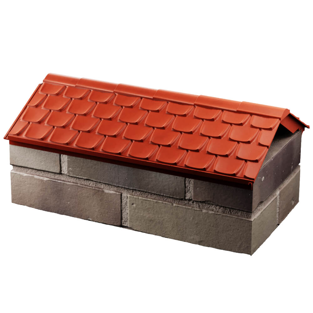 Парапет Zking Эльбрус Красный с посадкой на 1 кирпич (255мм) в Мичуринске фото