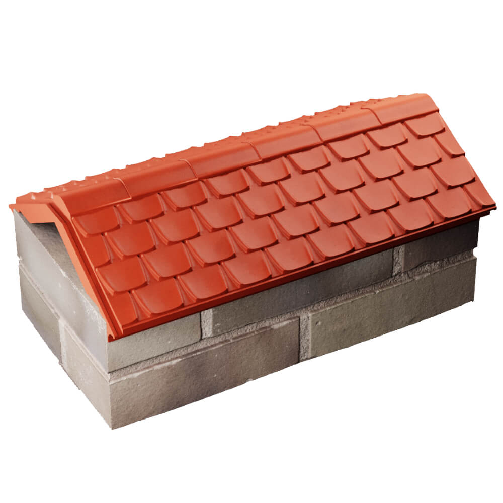 Парапет Zking Эльбрус Красный с посадкой на 1 кирпич (255мм) в Мичуринске фото