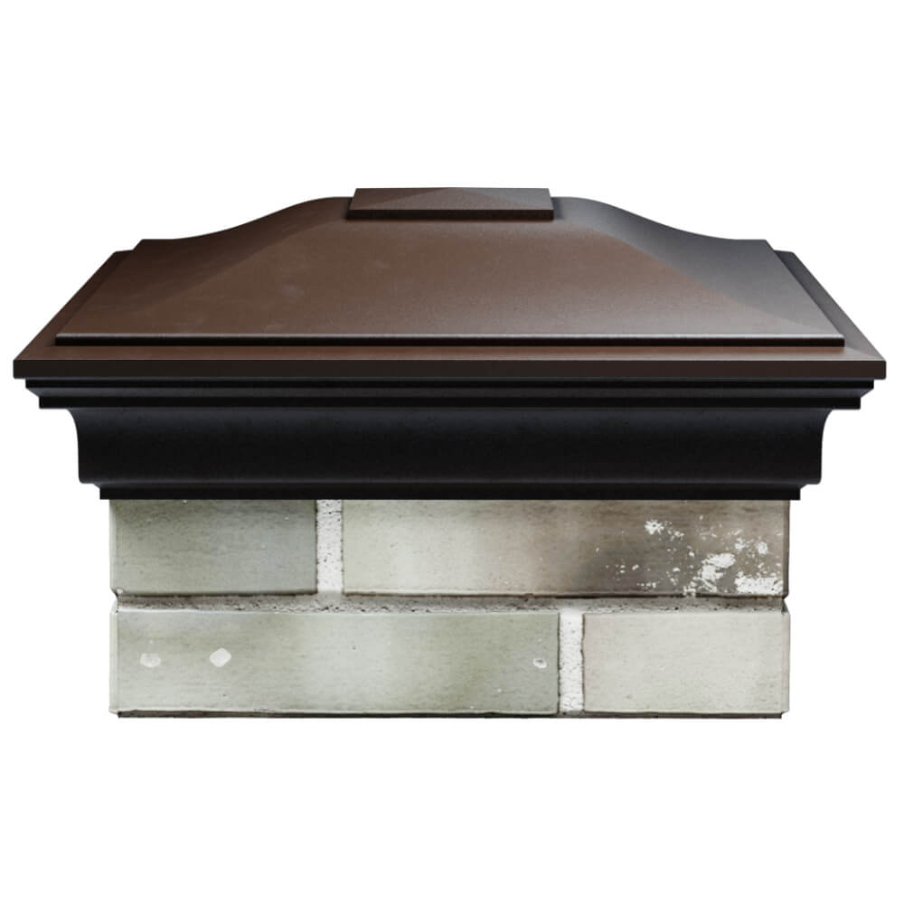 Колпак Zking Монблан Коричневый на столб 1.5х1.5 кирпича (385х385мм) Мичуринск фото