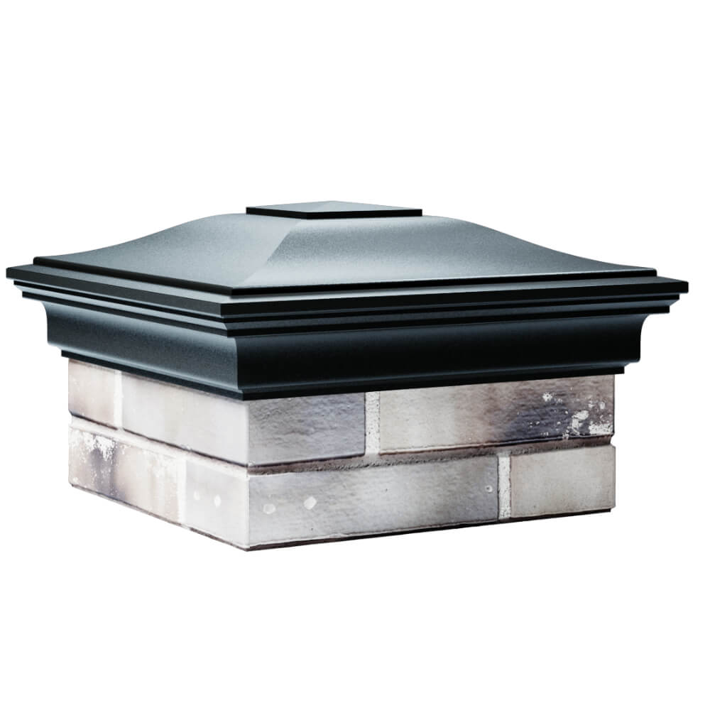 Колпак Zking Монблан Черный на столб 1.5х1.5 кирпича (385х385мм) в Мичуринске фото