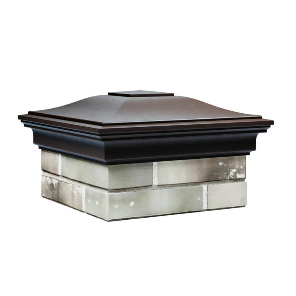 Колпак Zking Монблан Коричневый на столб 1.5х1.5 еврокирпича 0.7НФ (355х355мм) в Мичуринске фото