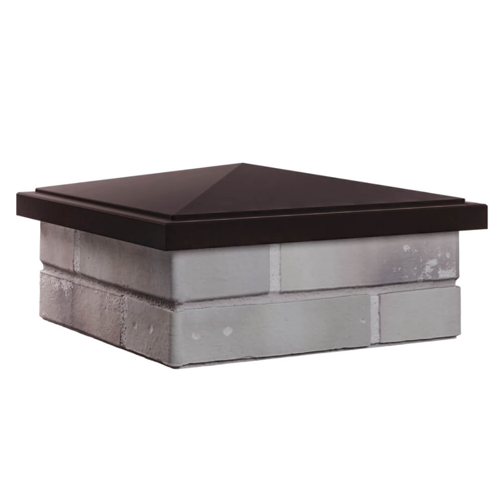 Колпак Zking БонаМоно Коричневый на столб 1.5х1.5 кирпича (385х385, 400х400мм) в Мичуринске фото