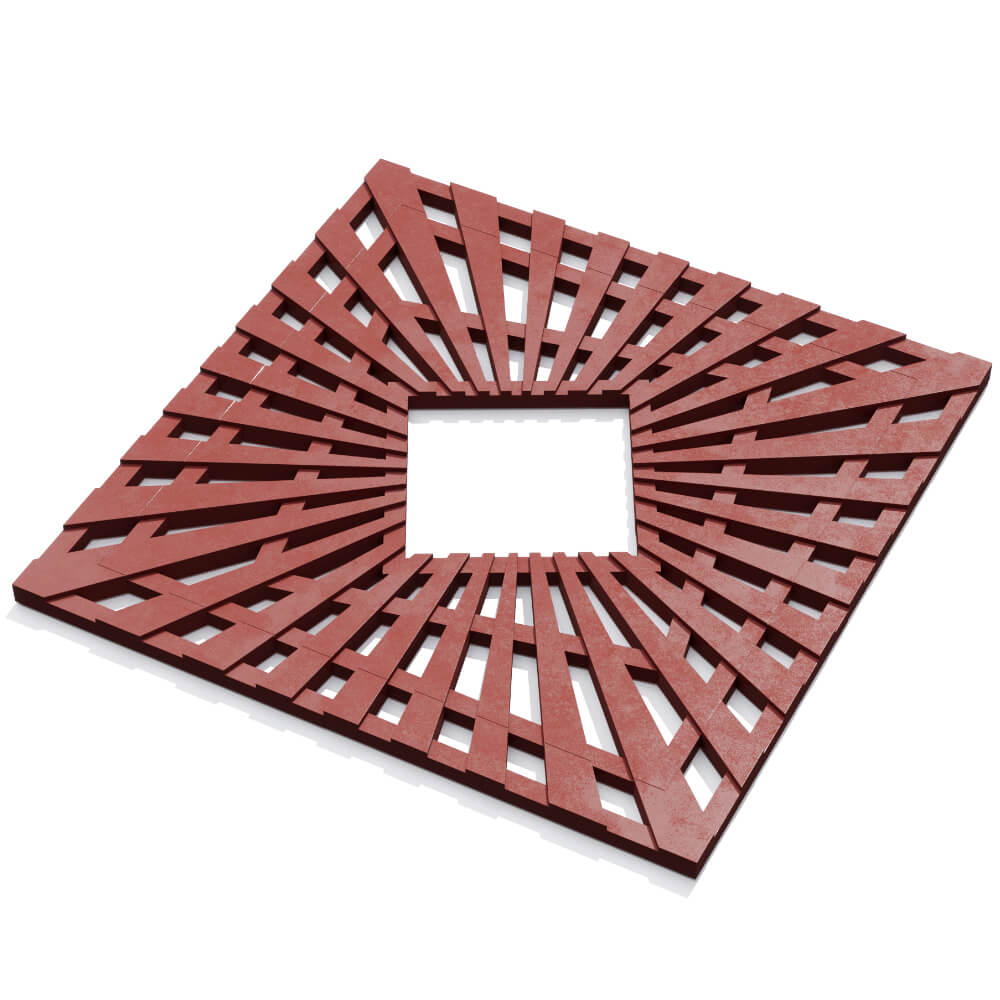 Приствольная решетка для дерева ZKING ATMOSPHERE 1.2х1.2м Красная в Мичуринске фото