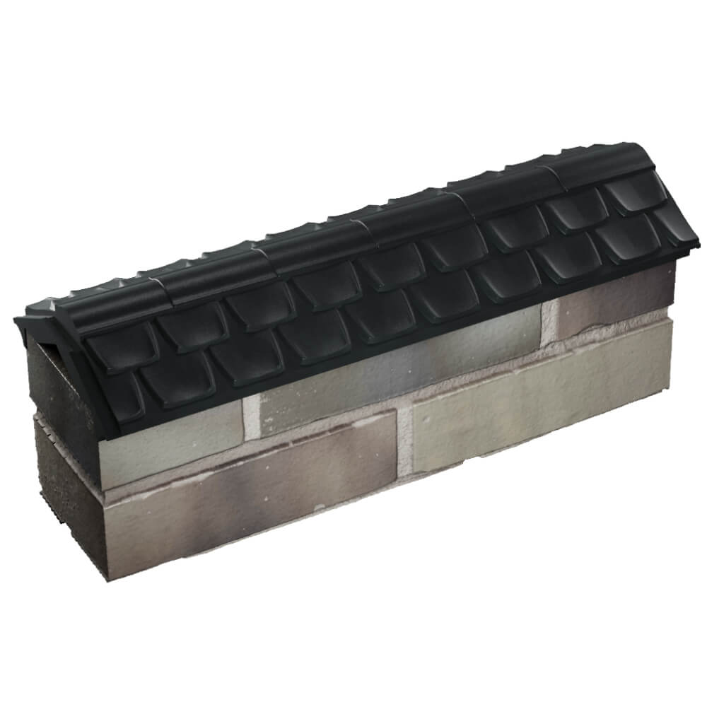 Парапет Zking Эльбрус Черный с посадкой на 0.5 кирпича (130мм) в Мичуринске фото