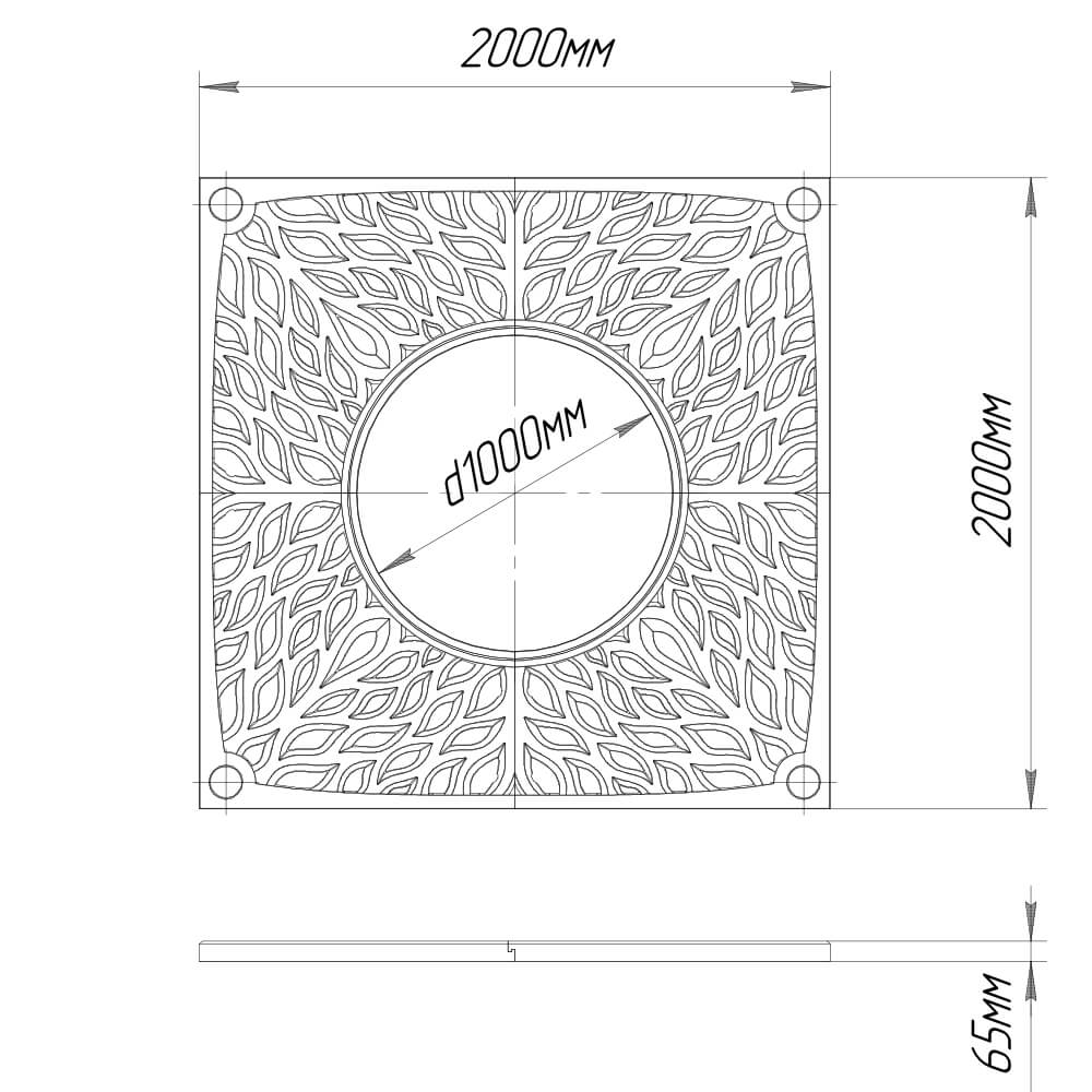 Приствольная решетка для дерева ZKING CRUST 2х2м Черная в Мичуринске фото