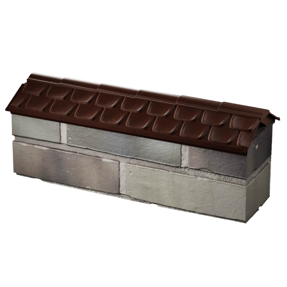 Парапет Zking Эльбрус Коричневый с посадкой на 0.5 кирпича (130мм) в Мичуринске фото