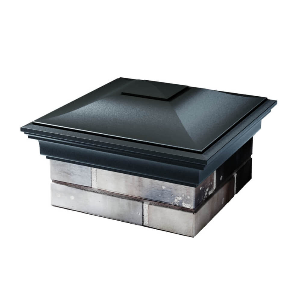 Колпак Zking Монблан Черный на столб 1.5х1.5 еврокирпича 0.7НФ (355х355мм) в Мичуринске фото