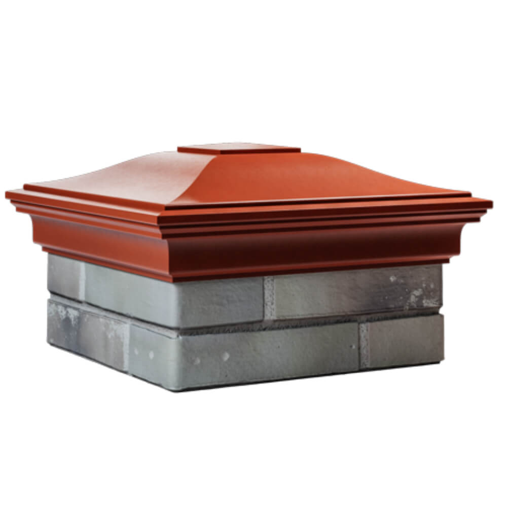 Колпак Zking Монблан Красный на столб 1.5х1.5 кирпича (385х385мм) в Мичуринске фото