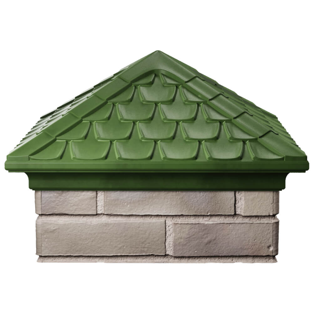 Колпак Zking Эльбрус Зеленый на столб 1.5х1.5 кирпича (385х385мм) Мичуринск фото