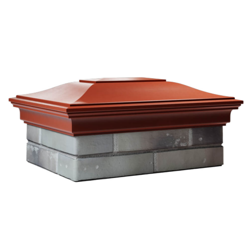 Колпак Zking Монблан Красный на столб 2х1.5 кирпича (515х385мм) в Мичуринске фото