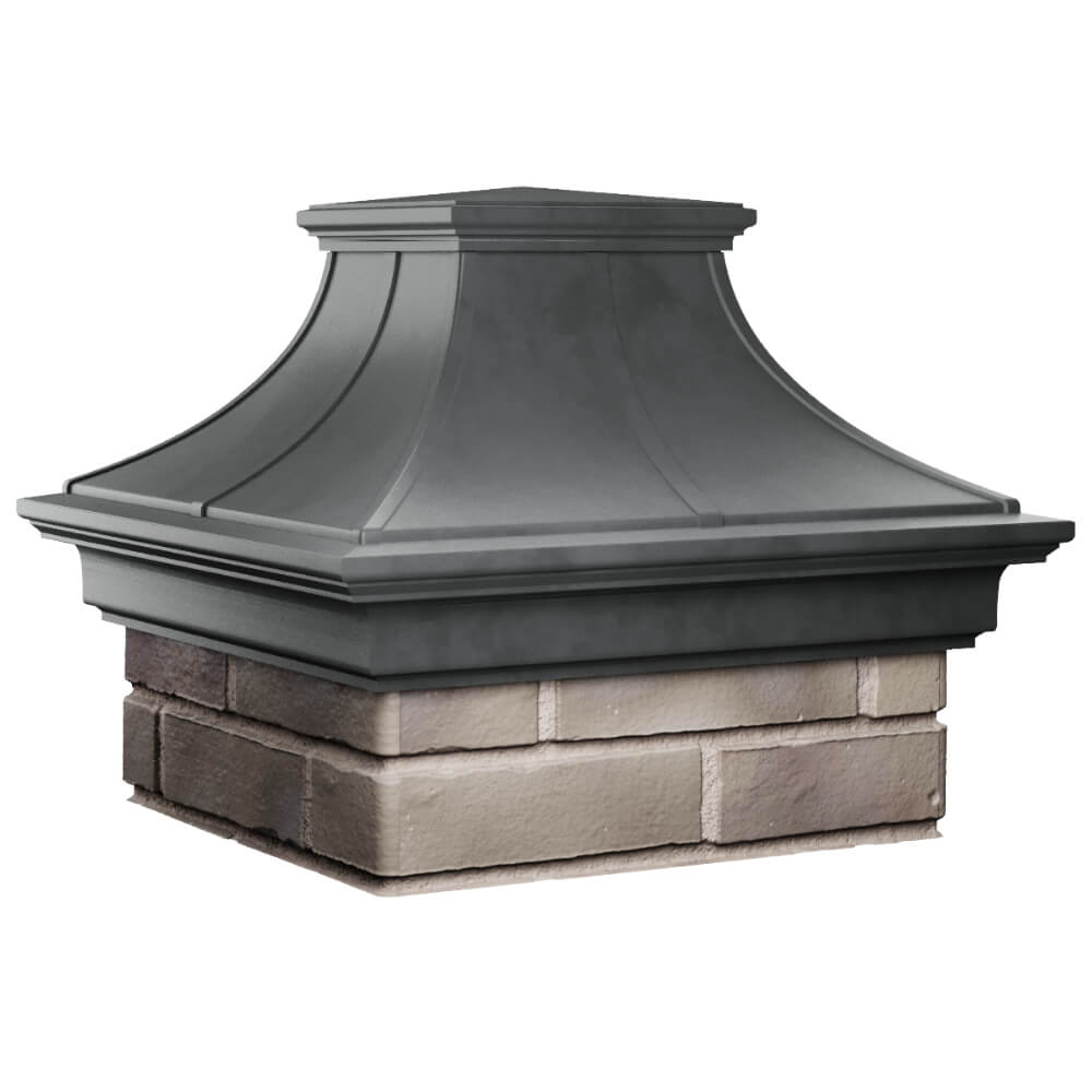 Колпак Zking Монблан Премиум Серый на столб 1.5х1.5 кирпича (385х385мм) в Мичуринске фото
