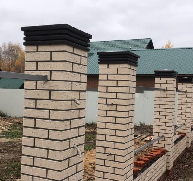 Колпак Zking Бона ХайТек Коричневый на столб 1.5х1.5 кирпича (385х385мм) в Мичуринске фото